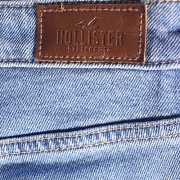 Hollister Womens High Rise Mom Jeans Size 5r 27x27 Blue Denim Distressed - Picture 3 of 8